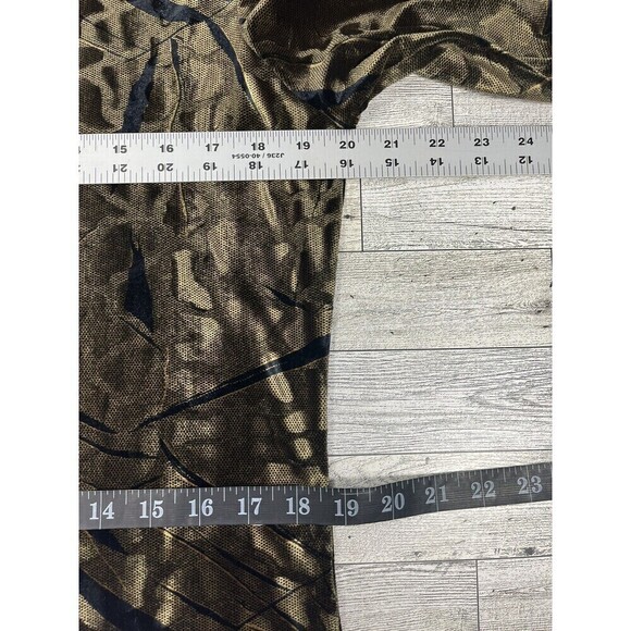 Ninety VTG Blouse Crushed Velvet Burnout Womens Med Abstract Rave Whimsy Goth - Picture 11 of 13